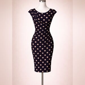 Navy Polka Dot Dress